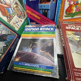Intellivision Game Lot Of 6 Cartridges With 7 Boxes