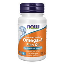 Now Omega 3 Fish Oil 1000Mg Softgels For Cardiovascular Support 32 Count