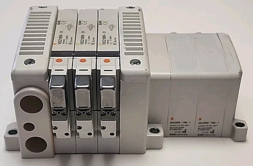 SMC VQC2100N-51 Solenoids x3 & VVQ1000W-130A-1 x2 Connector Assy 24v Free Ship