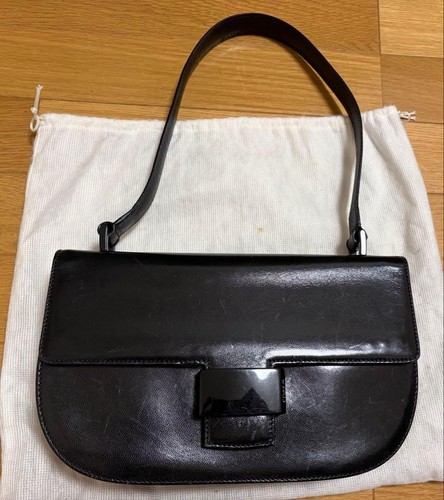 Prada Bag 5510 Black Leather Shoulder Bag Dust Bag Warranty Used