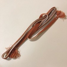 Unused obijime Japanese accessory kimono obi cord Japanese clothing white brown