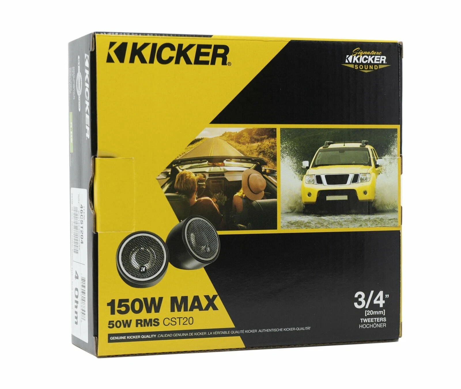 NEW Kicker CST204, CS Series 3/4" Tweeters w/ Crossover (46CST204) DEALS