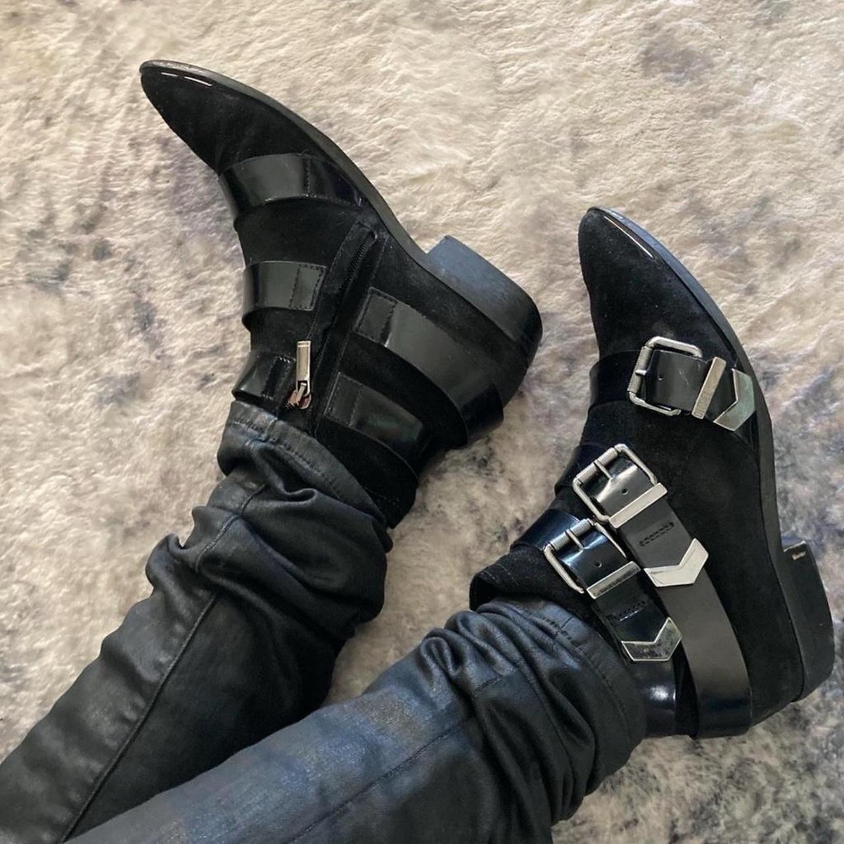 2000s Diesel bondage multi-strap black heeled boots womens 7.5 | eBay
