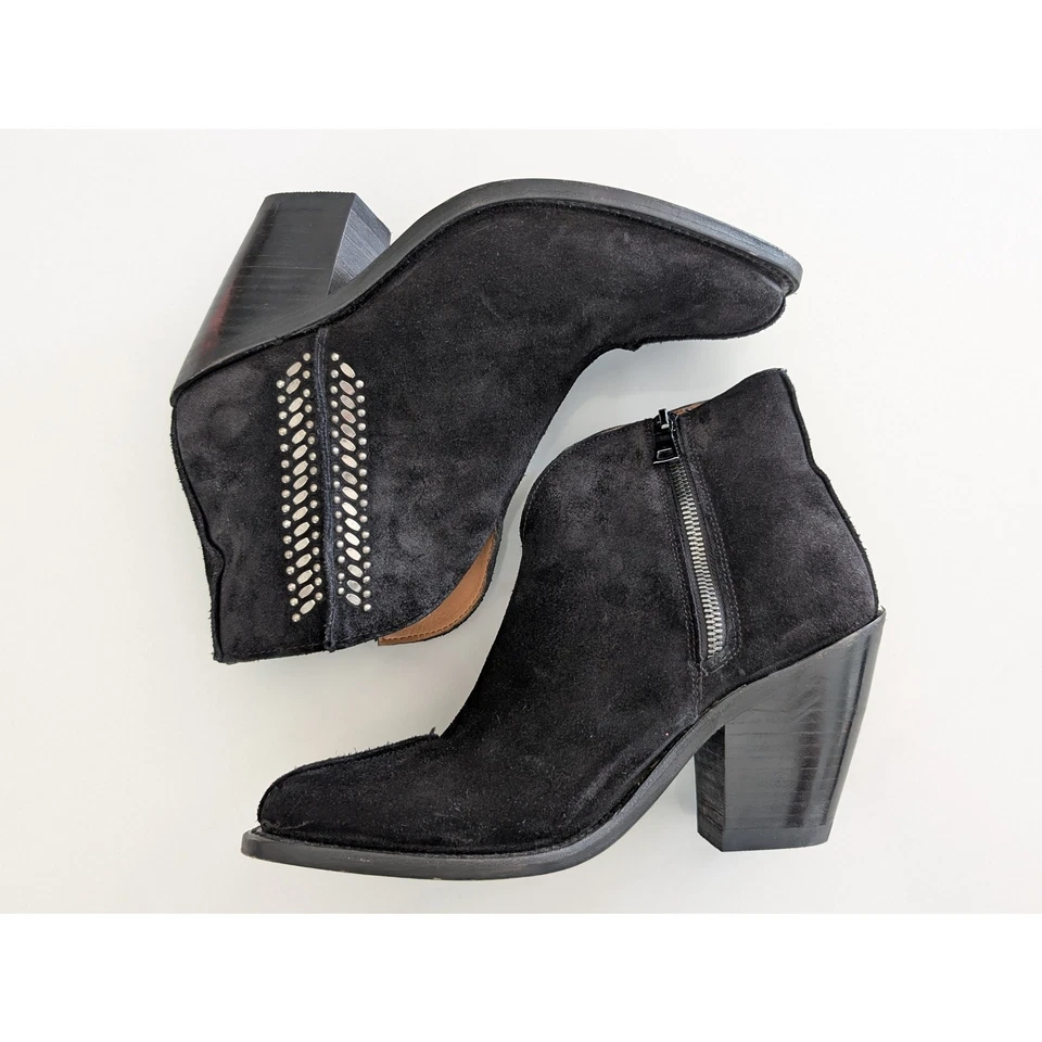 Women's Calleen Cordero Nikita Ankle Boots Black Suede US Size 8.5 Retail $620 - Image 4 of 4