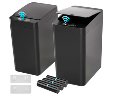 Pack de 2 cubos delgados con sensor inteligente de movimiento. Aptos para dormit