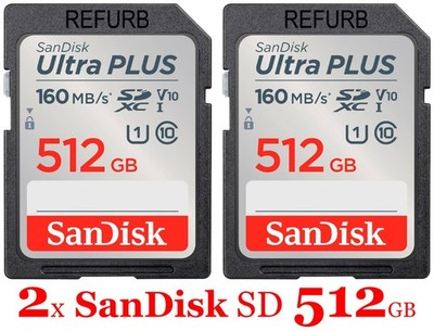 2x SanDisk - Ultra PLUS 512GB SDXC UHS-I Memory Card