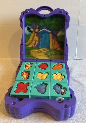 Disney Winnie Pooh Case Shape Blocks Number Puzzle Vintage Treehouse Complete