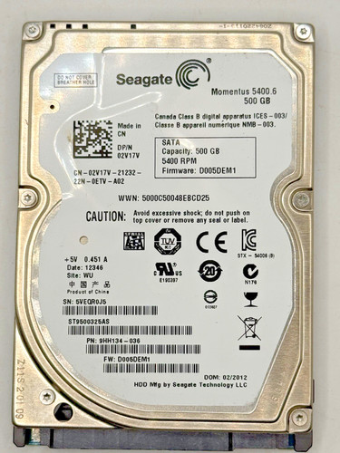 Seagate ST9500325AS 500GB 2,5" SATA Laptop HDD getestet 100% Gesundheit & Leistung