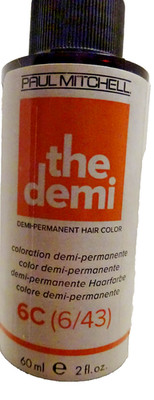 Paul Mitchell The Demi Demi-Permanent Cream Hair Color 6C (6/43) 1 X 60 ml