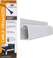 Simple Cord J Channel Desk Cable Organizers by SimpleCord 10 White Raceway