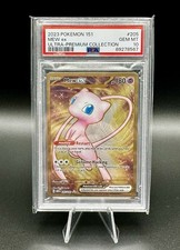Carta Mew ex 205/165 Scarlatto e Viola 151 Metallo Oro PSA 10 Gemme Pokémon Mint