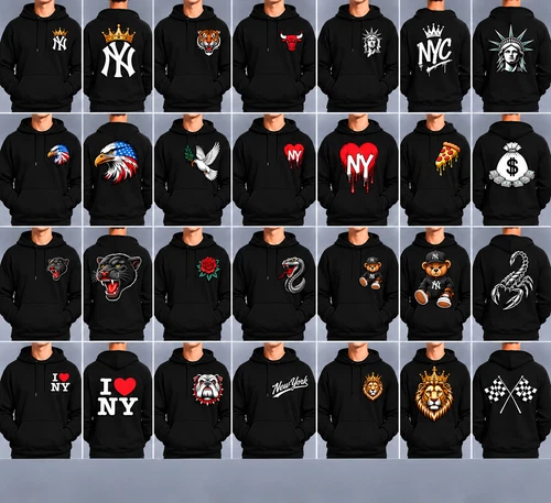 Custom Pullover Hoodie – Front Chest, Center & Back Logo, Photo, or Text image 6