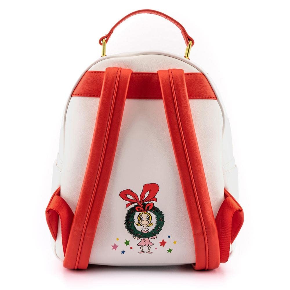 Loungefly Dr. Seuss The Grinch Chimney Thief Christmas Holiday Backpack New! Amazon.com: Loungefly DR Seuss Grinch LENTICULAR Heart MINI  main image 3