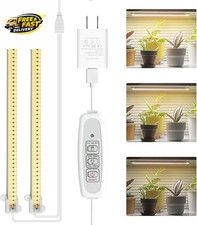LED Plant Grow Light Strips Full Spectrum for Indoor Plants with Auto On/Off