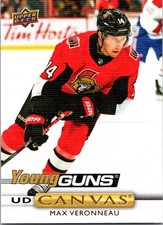 2019 -20 Upper Deck Canvas Young Guns #C101 Max Veronneau  RC