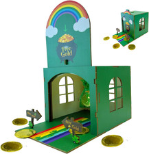 St Patricks Day Leprechaun Trap Kit for Kids Wood DIY Catch a Leprechaun Kit Sai