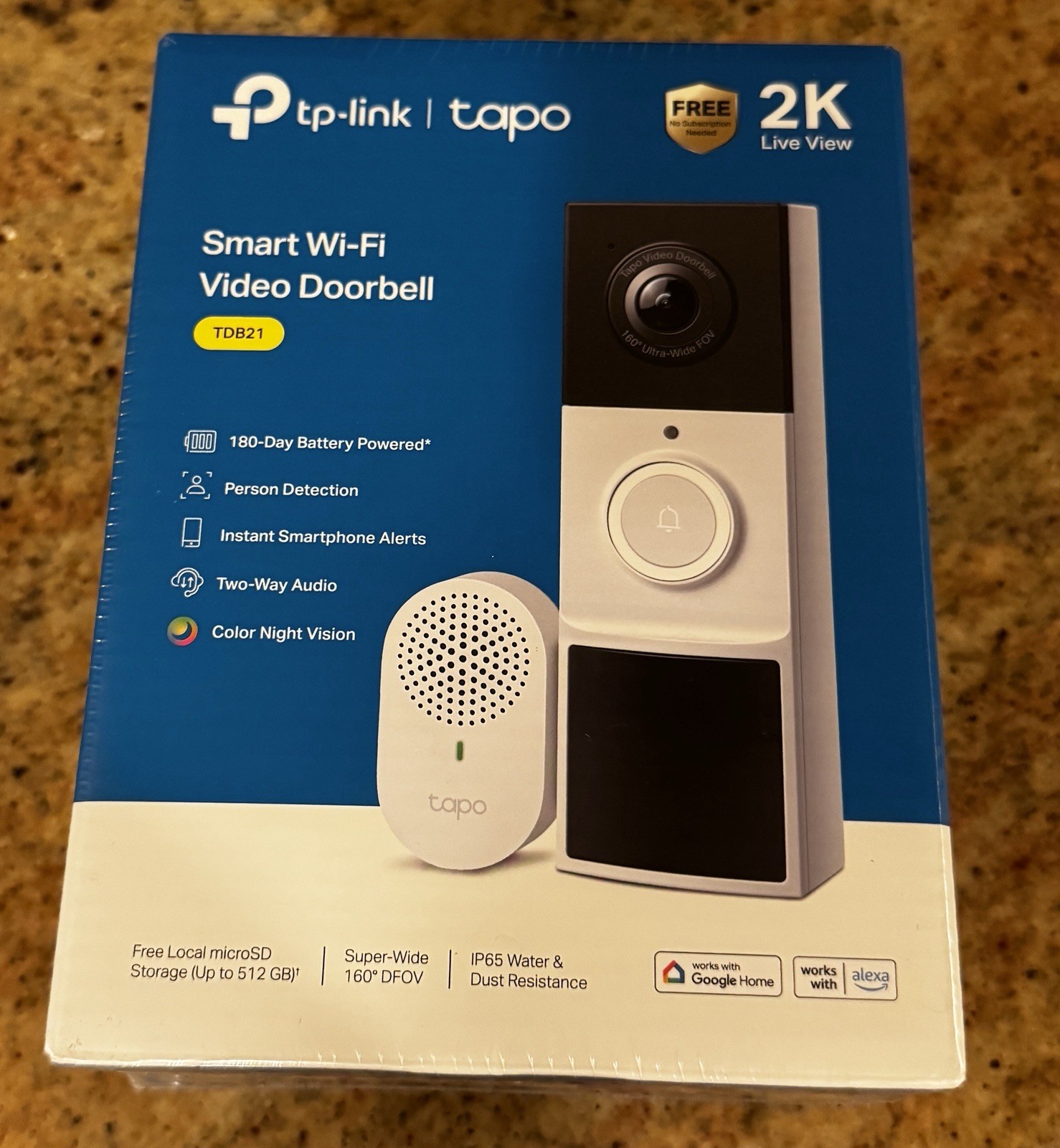 TP-Link - Tapo Battery Smart Video Doorbell 2K 3MP with Chim