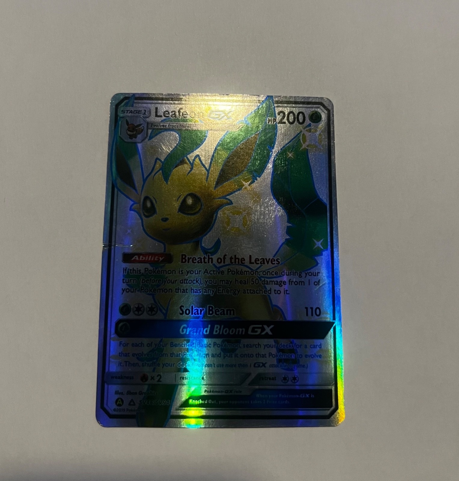 Leafeon GX SV46/SV94 Hidden Fates: Shiny Vault Holo