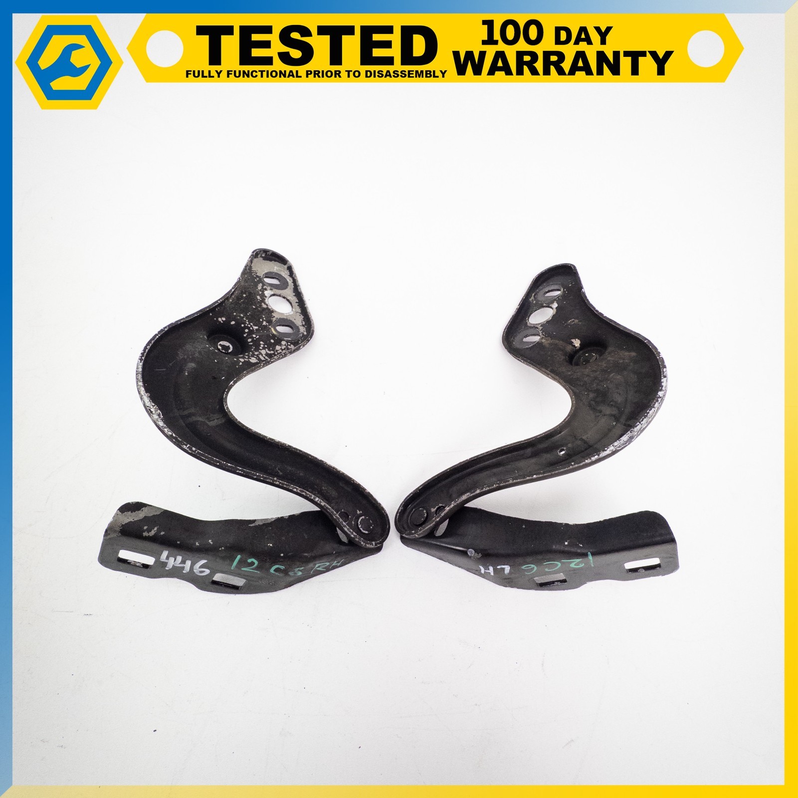 05-13 CHEVROLET CORVETTE C6 FRONT LEFT & RIGHT HOOD BONNET HINGES SET OEM