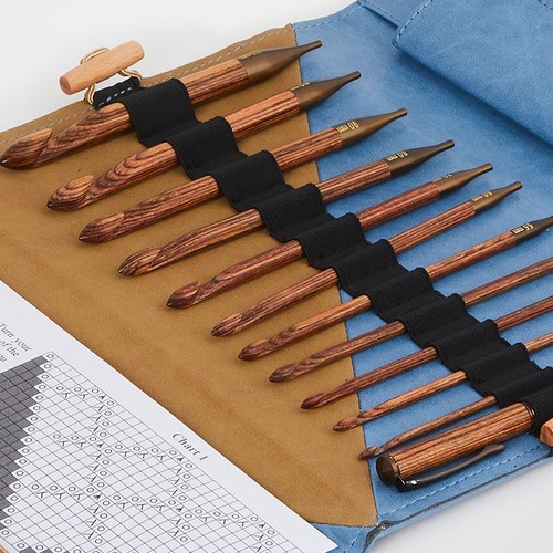 KnitPro Ginger Tunesische Häkelnadel Set Afghan auswechselbar Holz 3,50–8,00 mm - Bild 2 von 3