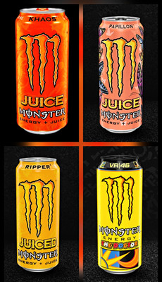 Monster Energy Juice 4 Pack Cans Khaos Ripper Papillon Doctor VR46 *Hard To Find