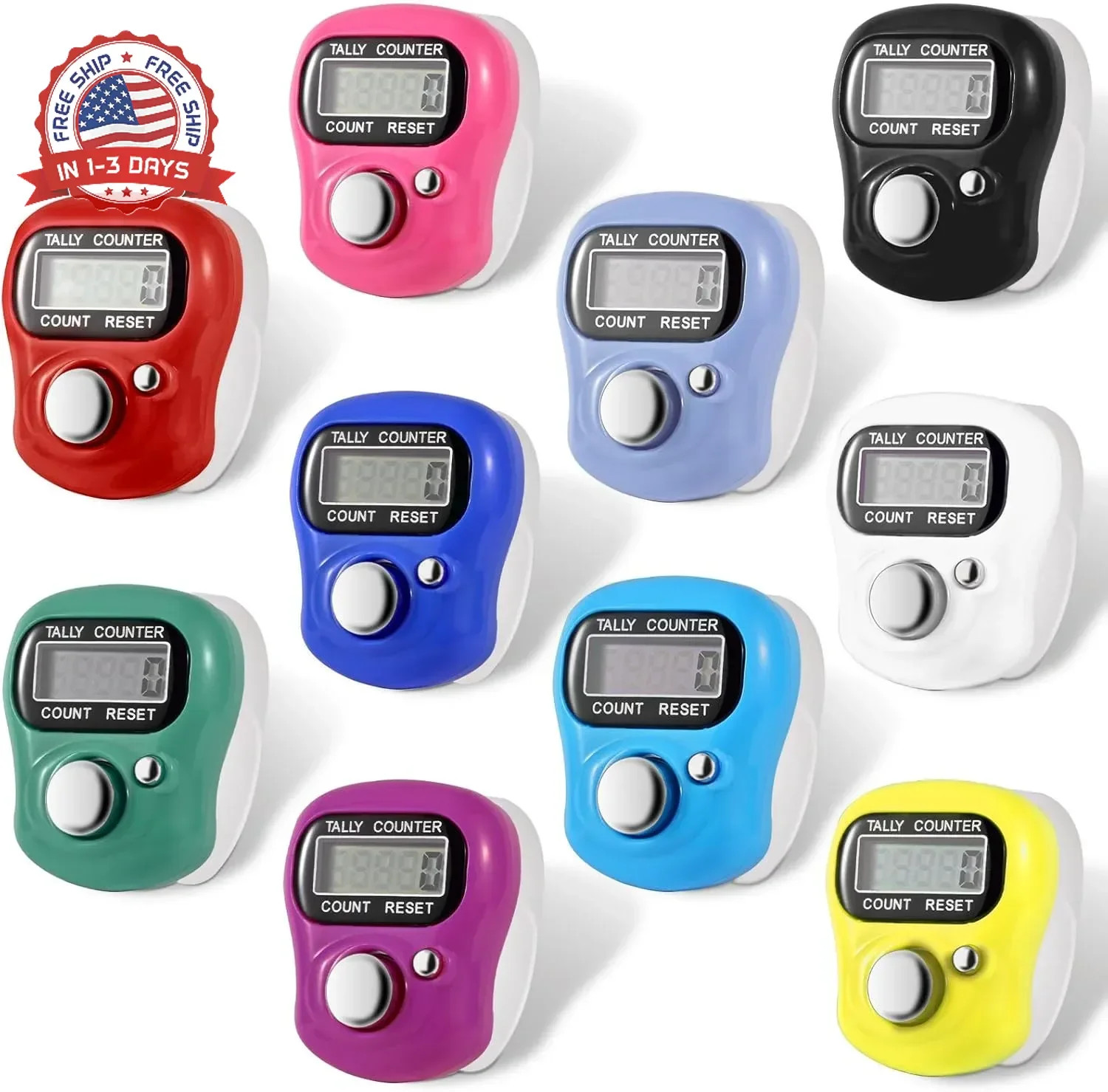 Electronic Finger Counter, 5-Digit Number Count Clicker Mini LCD Digital