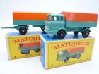 VINTAGE MATCHBOX LESNEY No.1e & 2d MERCEDES TRUCK & TRAILER IN ORIGINAL BOX 1967