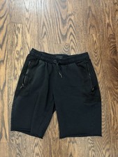 Joe s Kids Black Athletic Shorts Size M 10/12 Mesh Zip Pockets Drawstring Waist