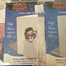Lot Of 7 Cross Stitch Kits Items Are Cross Stitch Card, Ornaments  all New