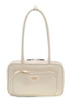 Guess Bronna Shoulder Satchel Schultertasche Tasche Bone Creme Neu