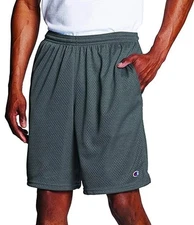 Champion Adult Mesh Shorts with Pockets In Granite Heather Size 2XL  New