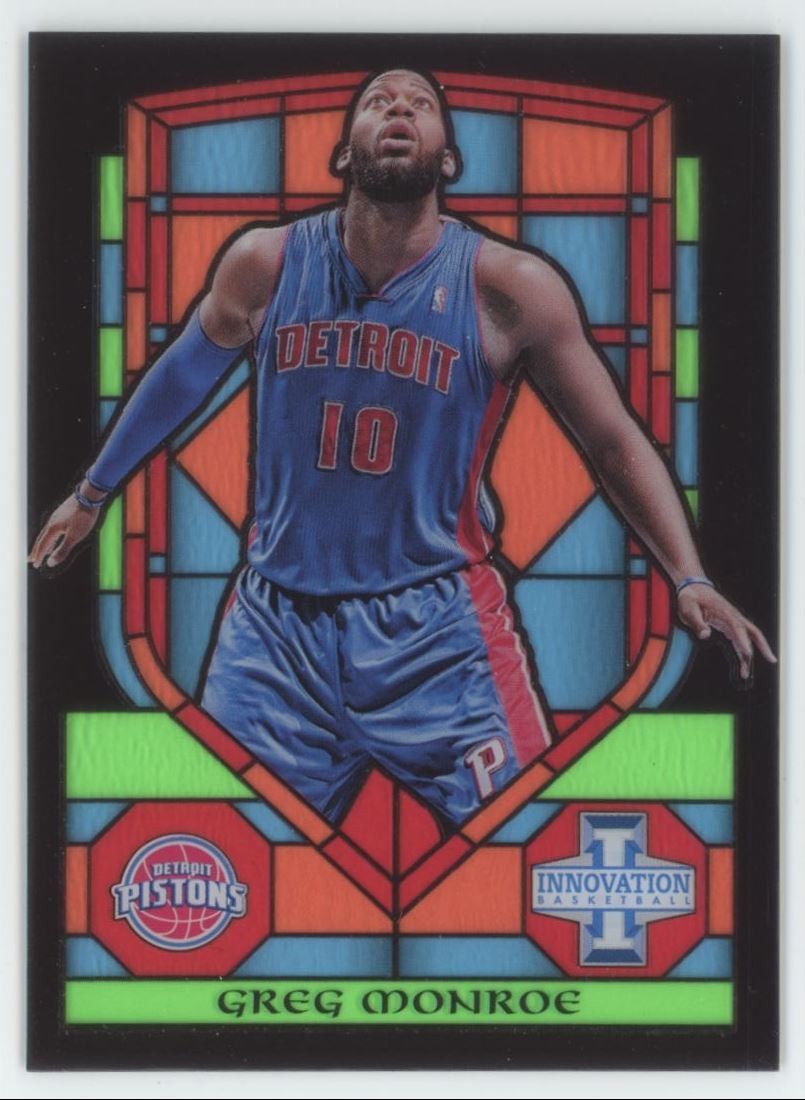 2013-14 Panini Innovation Stained Glass Greg Monroe Detroit Pistons #50 A1