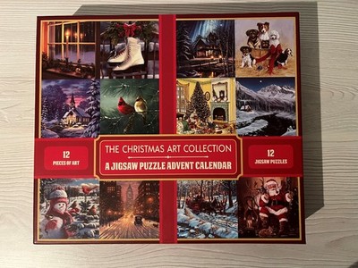 Puzzle Adventskalender - The Christmas Art Collection 12x 100 Teile - Gebraucht