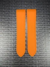 New 23mm Soft Rubber Strap I CARTIER SANTOS 100 XL Diver Watch Band Orange x1