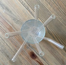 Set of 7 Reusable Glass Drinking Straws - 3 Bent, 4 Straight 2 Sizes New, No Box