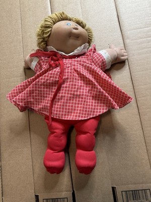 VTG Cabbage Patch Doll Blonde Hair Blue Eyes Dimple 1978 - 1982 Dirty