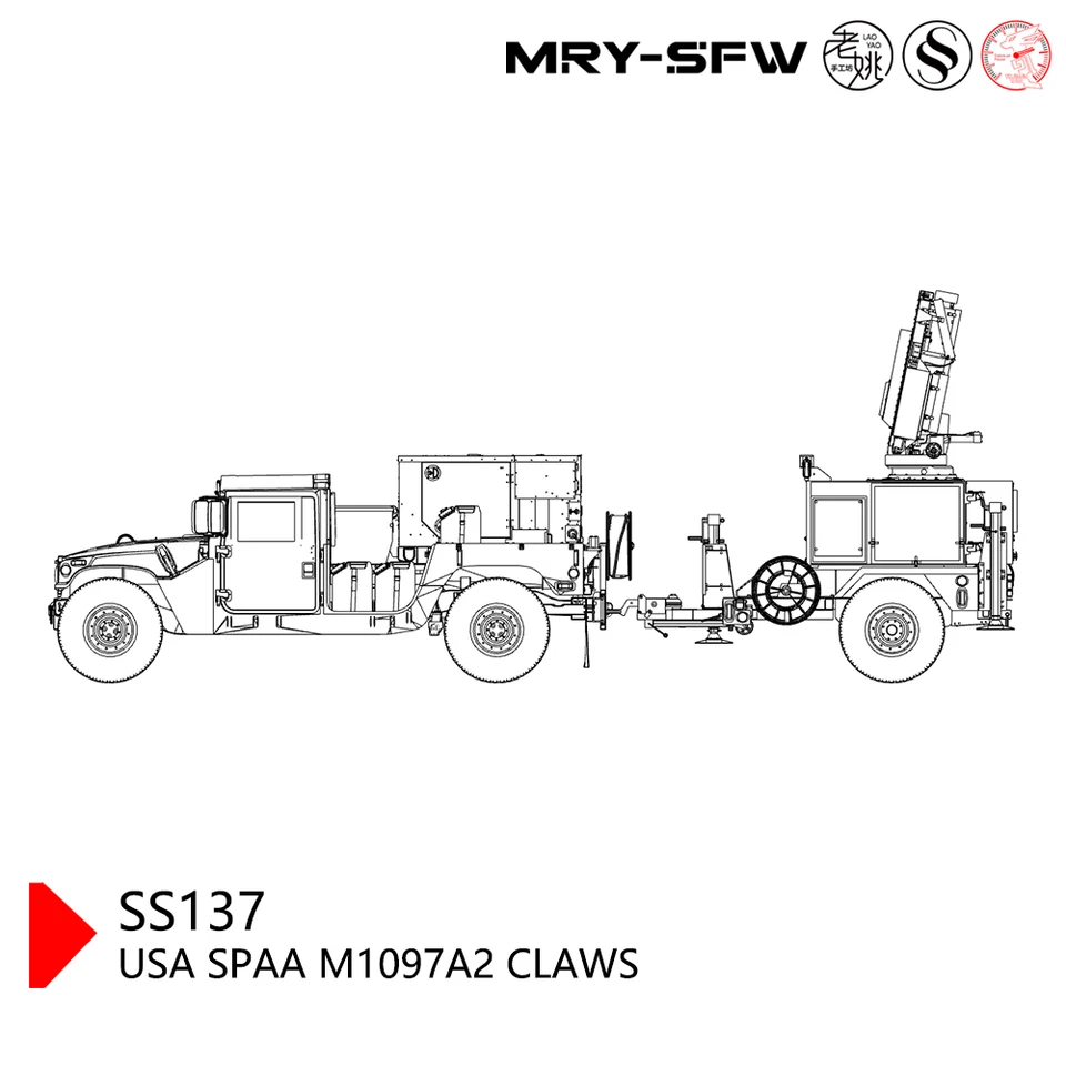 SSMODEL SS72137 1/72 Military Model USA SPAA M1097A2 CLAWS WOT - Image 3 of 3