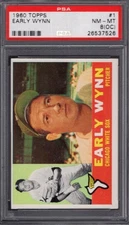 1962 Topps #385 EARLY WYNN (HOF) PSA 8 (OC) NMMT Chicago WHITE SOX Tough card #1