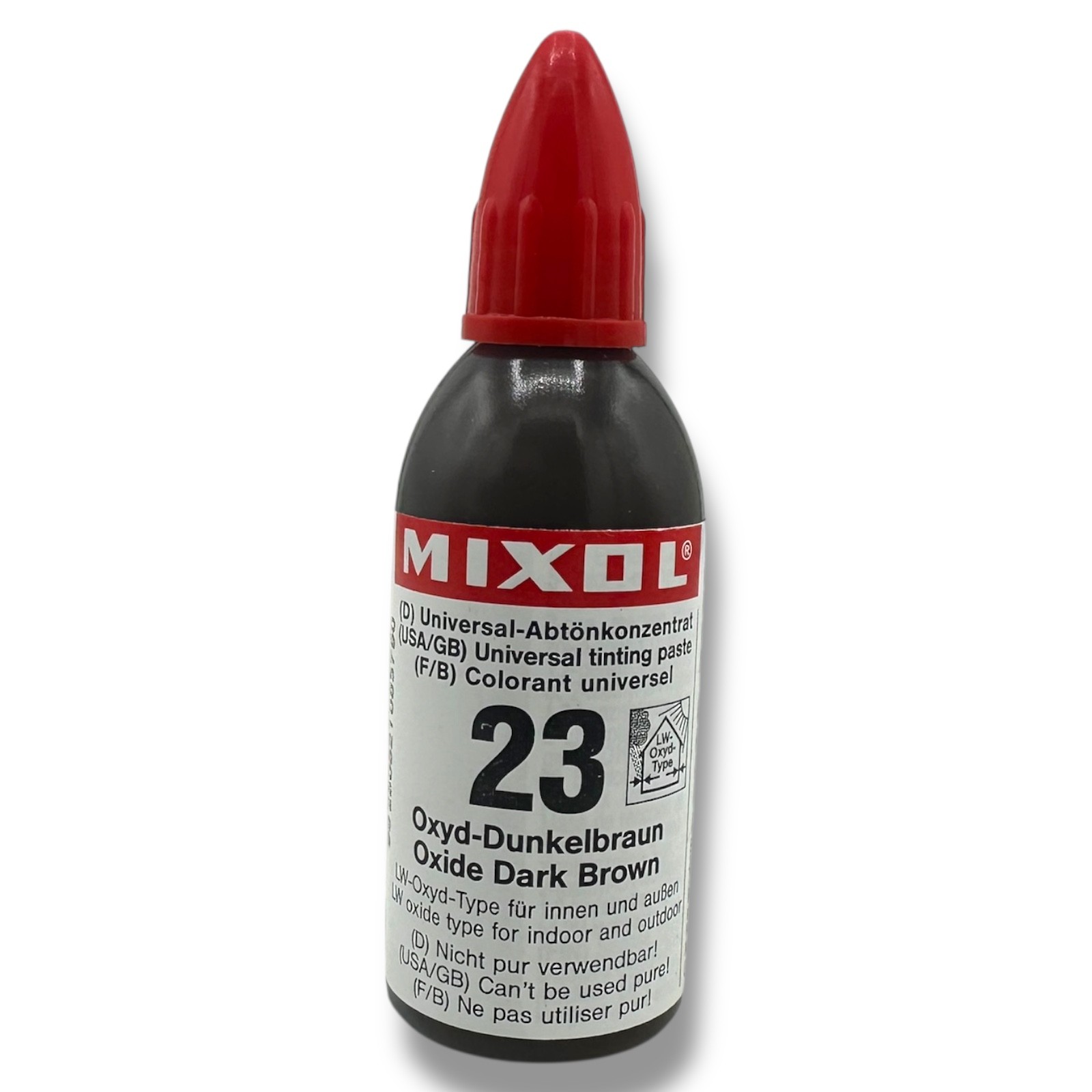 Mixol Stainer Oxide Dark Brown 20ml Highly concentrated water or oil liquid