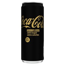 COCA COLA Zero Sugar Caffeine Calories Soft Drink Lemonade Can 330ml
