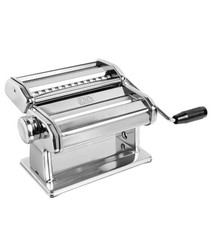 Marcato Atlas 180 Manual Pasta Maker Silver Chrome/Steel, Adjustable, Fettuccine