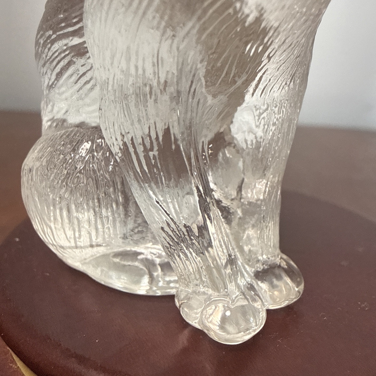 Vintage Mosser Sitting Cat #101 Original Crystal Glossy Bottom M Stamp Plunge