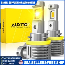 Auxito H11 H8 H16 Headlight Bulb 3000k Amber Yellow Canbus Error Free M6 Series