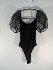 Alterd state Black bodysuit Small Sheer Sleeves