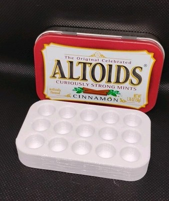  Altoids Tin Painters Pallette White Insert 15 Slots Mixing Organizing Travel 