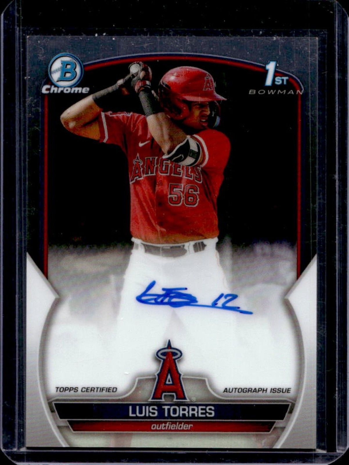 2023 Bowman Chrome Luis Torres Auto 1st Prospect #CPA-LT Angels
