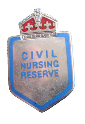 WW2 Zivil Krankenpflege Reserve Sterlingsilber Emaille Krankenschwestern Abzeichen von A BROS