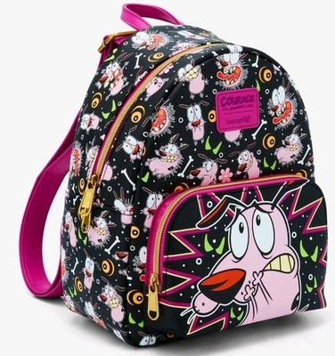 NEW Loungefly Cartoon Network Courage The Cowardly Dog AOP Mini Backpack 