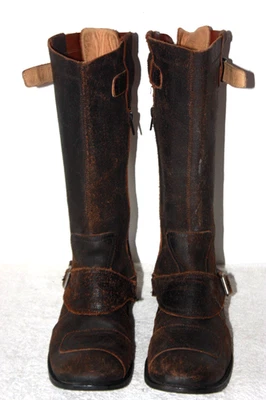 ASH Bottes Croute de cuir Marron nuancé Taille 38 TBE - Photo 1/4