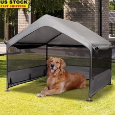 Outdoor Dog Canopy Tent Waterproof Wind Resistant Easy Setup Durable Steel Frame